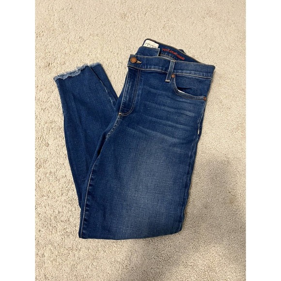 Alice + Olivia Jeans Amazing Assymetrical Waistband Skinny Ankle Jeans Size 30 - Picture 2 of 11